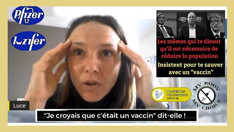 VACCIN !!! "Je croyais que c'était un vaccin" dit-elle (Hd 720)