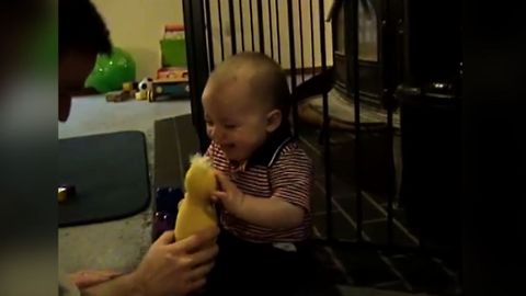 Baby's Reaction To Classic Childhood Game Will Definitely Make You Smile!