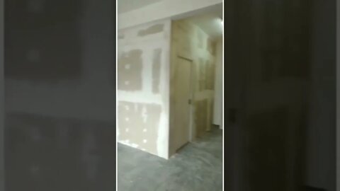 before and after layout change with drywall @working