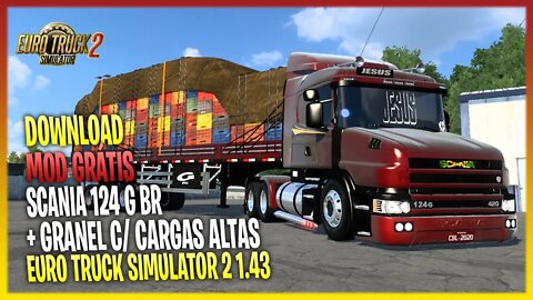 ▶️ETS2 1.43 SCANIA 124G + REBOQUE GRANEL CARGAS ALTAS EURO TRUCK SIMULATOR 2 1.43