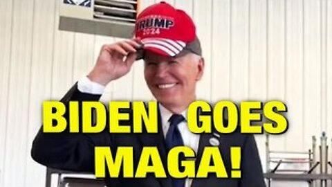 Biden Wears Trump MAGA Hat!