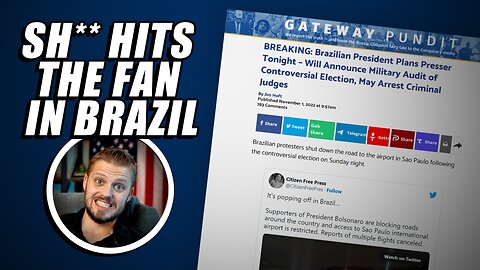 Sh** Hits the Fan in Brazil - Bolsonaro Doesn't Concede, Military Audit??