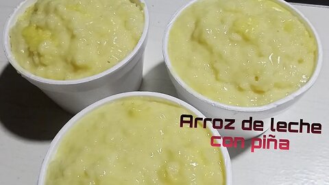 arroz de leche con piña