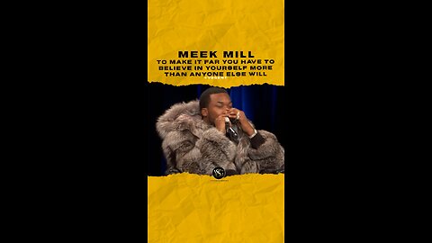 #meekmill To make it far you have to believe in yourself more than anyone else will. 🎥 @TIDAL