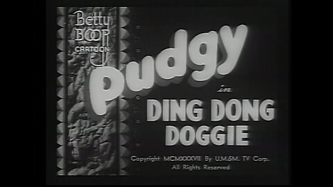 "Ding Dong Doggie" (1937 Original Black & White Cartoon)