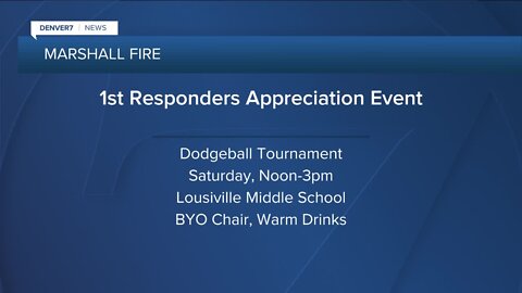 Marshall Fire 1st Responders Appreciation Event Saturday