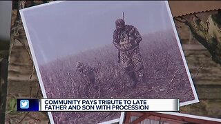 Downriver community pays tribute to late father and son with procession