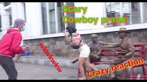 Cowboy Prank.Best Cowboy Prank. Best Statue Scare Prank.