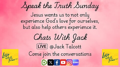 The Christ, Unity, and Love; Chats with Jack and Open(ish) Panel Opportunity