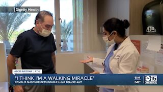 Man receives double lung transplant while battling COVID-19