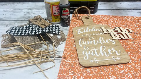 Easy Fall Cutting Board || Using Dollar Tree Cutting Board [ 1 Easy DIY ]