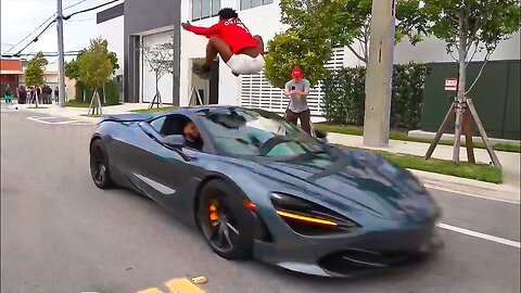 iShowSpeed Jumps Over A MCLAREN Live On Stream..