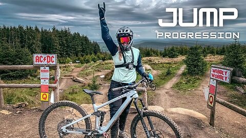 RIDING BIGGER JUMPS | MTB JUMP PROGRESSION AT BIKE PARK WALES