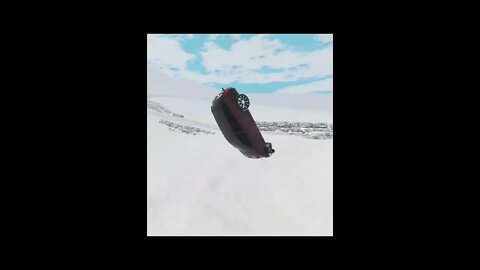 |MiniBeamNG/ Cars Snow Jump #06 BeamNG.Drive #Shorts