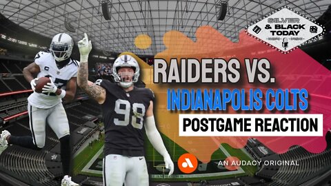 Las Vegas Raiders vs. Indianapolis Colts Postgame Show: Live Reaction