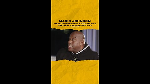 @magicjohnson Taking upfront money made me miss out on $5.2 Billion from #nike . 🎥 @allthesmoke