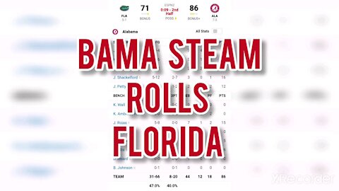 BAMA STEAM ROLLS FLORIDA