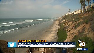 Money to help stabilize Encinitas bluffs comes after tragedy