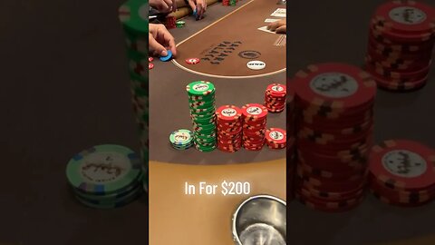 1-3NL 👉 In For $200 ⏱️ Out For $1,040 📈 #Poker #pokershorts #casino #lasvegas #vegas #shorts