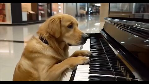 Sad Dog Playing The Piano