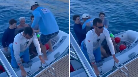 Prankster Boards Dingy Like A Boss