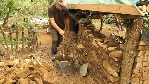 Stonecraft ancient shelter building outdoors off grid living working stone like in the old days