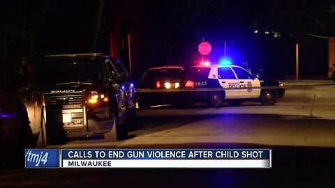 Calls to end gun violence after child shot