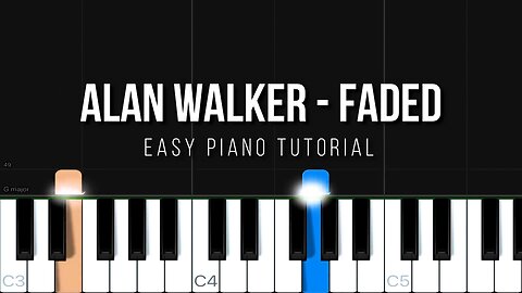 Alan Walker - Faded | Easy Piano Tutorial