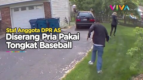 VIDEO Staf Anggota DPR AS Diserang Pakai Tongkat Baseball