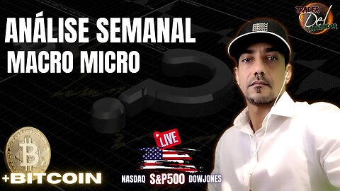 ANÁLISE DE MERCADO BTC | US30 | US100 + HK50 DAY TRADE LIVE [AO VIVO] - ANÁLISE GRAFICA