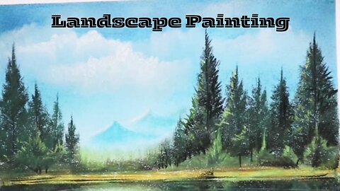 Painting a realistic landscape by soft pastels A real time art tutorial for students