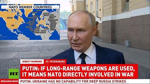 Ukraine Use of Long-range Weapons Means NATO-USA at War with Russia – Putin