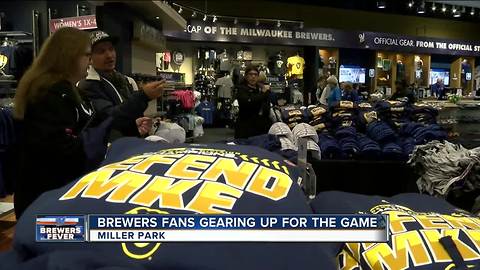 Fans flock to Miller Park for post season merch following NLDS sweep