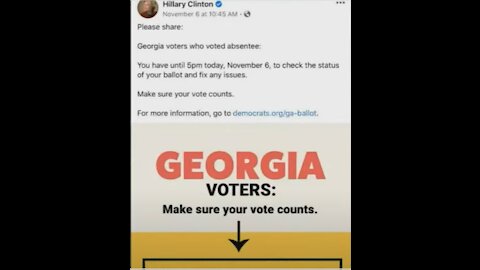 The Georgia Democrat Party was allowed to Cure Ballots for Three Days After the Nov 3rd Election