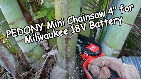 PEDONY Mini Chainsaw 4" for Milwaukee 18V Battery, Unboxing, Tutorial & Review