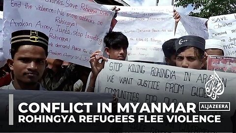 Rohingya caught in Myanmar conflict as they await crossing to Bangladesh amid deadly drone strikes