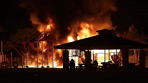 VIDEO | Playground destroyed by fireworks in Pinellas Park