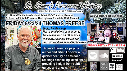 'THOMAS FREESE' Psychic Pet Readings!