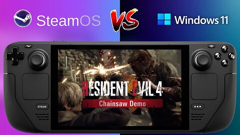 Resident Evil 4 Remake Chainsaw Demo | Steam Deck - SteamOS vs Windows 11