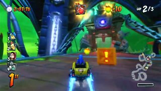 Thunder Struck Mirror Mode Nintendo Switch Gameplay - Crash Team Racing Nitro-Fueled