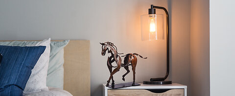 SUNBLOGS ART Handmade Horse Statue| Unique Rustic Decor for Office & Home| Three-Dimensional