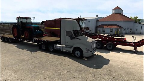 Moving Tractor On My Step deck In American Truck Simulator - Truck videos