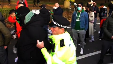 THE MASKED MEN AND WALA EJECTED FROM SPEAKERS CORNER #METPOLICE