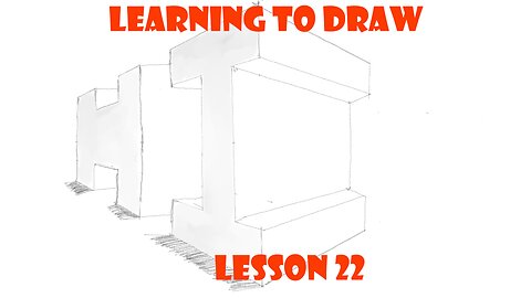 Learning To Draw: Lettering in two-point perspective (Lesson22)