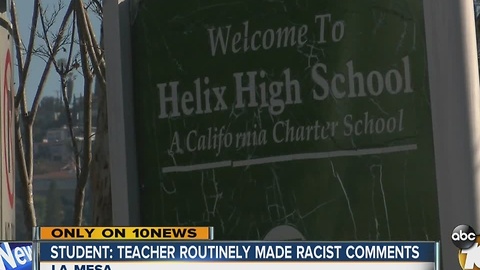 Student: teacher routinely made racist comments