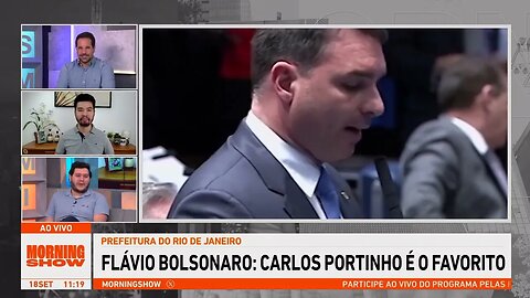 Flávio Bolsonaro diz que Carlos Portinho é seu favorito para eleições do Rio de Janeiro