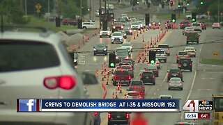 Drivers prep for worst with Missouri 152 bridge over I-35 set for demolition