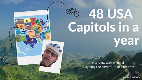 Cycling Adventure of 48 State Capitols by bicycle #cycling #shorts #roadcycling