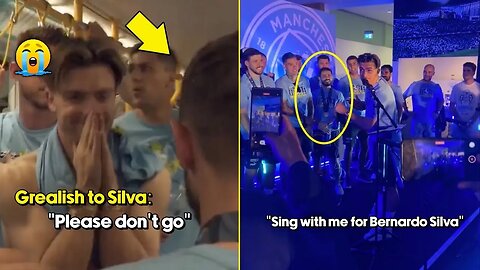 Jack Grealish was Spotted begging Bernardo Silva to Stay at Man City during a Bus Parade