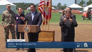 4PM UPDATE: Gov. Ron DeSantis visits COVID-19 testing site in West Palm Beach